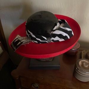 Red and black sequin hat
